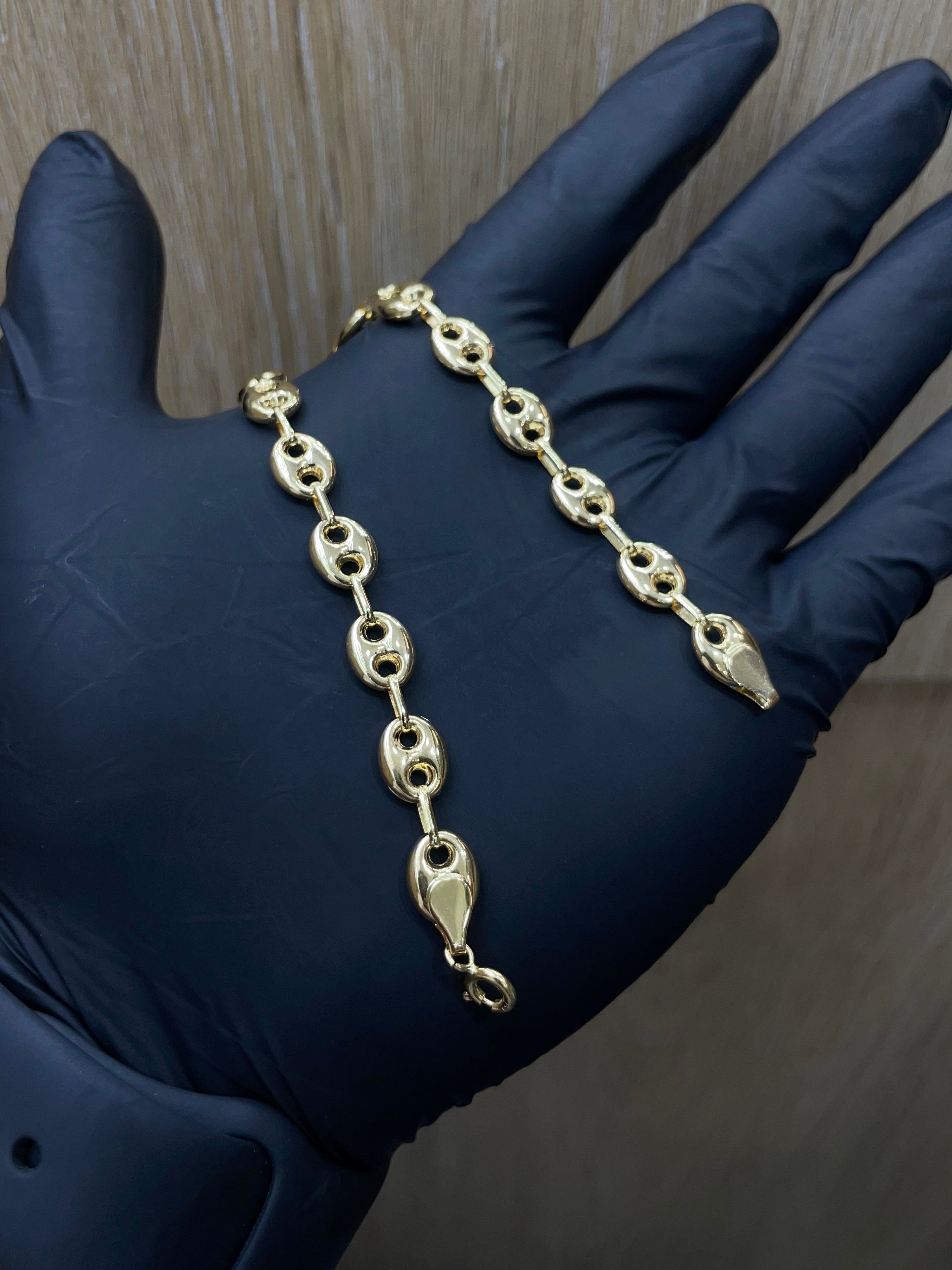 PULSERA DE ORO 18K , TEJIDO GC, 21CM